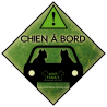 CHIEN A BORD - AIMANT DE VOITURE MAX FAMILY