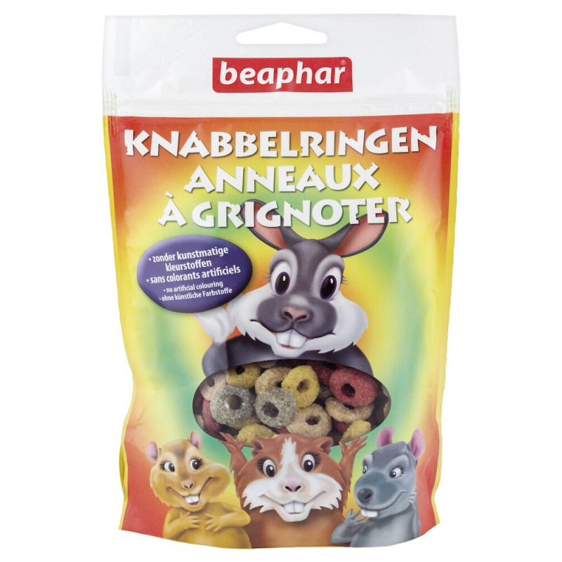 Friandise RONGEUR - Anneaux à grignoter BEAPHAR 75g